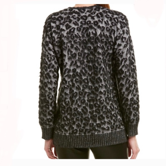 NWT REBECCA TAYLOR LA VIE LEOPARD JACQUARD CARDIGAN - Picture 5 of 6